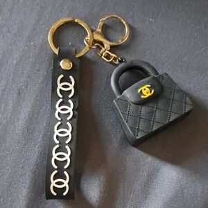Black and Gold Keychain Set